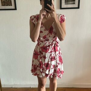Pink floral free people dress